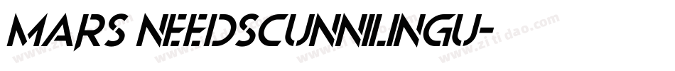 Mars NeedsCunnilingu字体转换